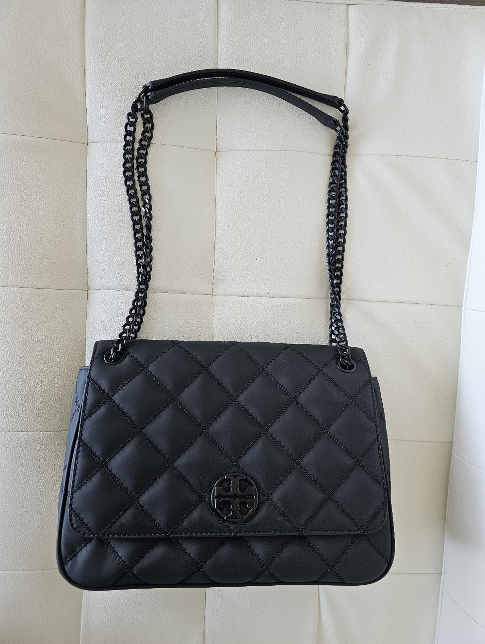 Authentic Tory Burch Black Quilted Chain Shoulder/Crossbody Bag - PRICE FIRM